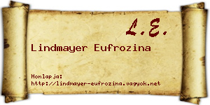 Lindmayer Eufrozina névjegykártya